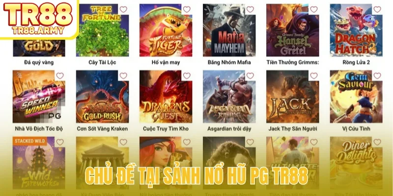 Chủ đề tại sảnh nổ hũ PG TR88